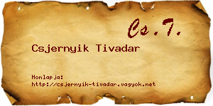 Csjernyik Tivadar névjegykártya
